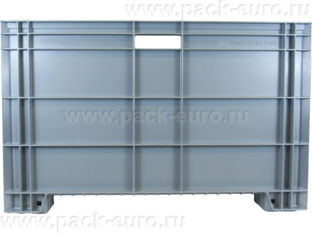 Полубокс п/э 800х600х500 сплошной, с ручками, на ножках, код: 40542, арт. AX 8650