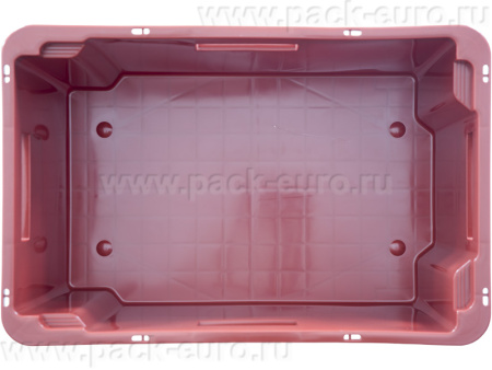 Ящик сплошной 600×400×300 мм, объем 52 л., арт.: 218-1, красный, код: 19566, арт. 218-1