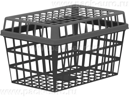 Корзина для ягод п/п 132х88х75 0,5л. с крышкой, перфорированная, код: 36946, арт. КП 0,5