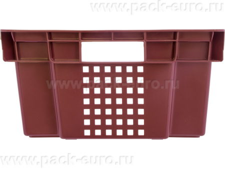 Ящик перфорированный 600×400×200, арт.: 102, объём 37, красный, код: 00339, арт. 102
