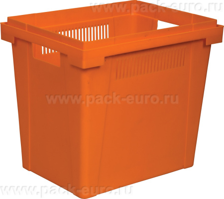 Ящик сплошной 400×300×350 мм, объем 42 л., арт.: 434, оранжевый, код: 05538, арт. 434