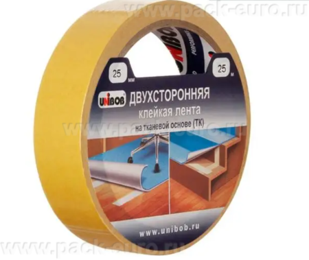 Двухсторонняя КЛ UNIBOB, 25 мм х 25 м (ткань) 