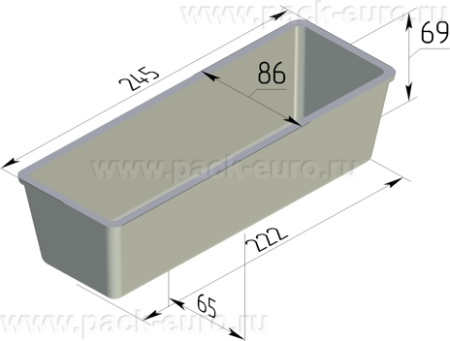 Секция форм для хлеба 4 Л  245 x 86 x 69 с ручками