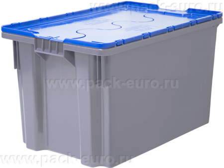 Ящик с крышкой п/э 600х400х350 сплошной, код: 33152, арт. 603-1 SP ГД ВС