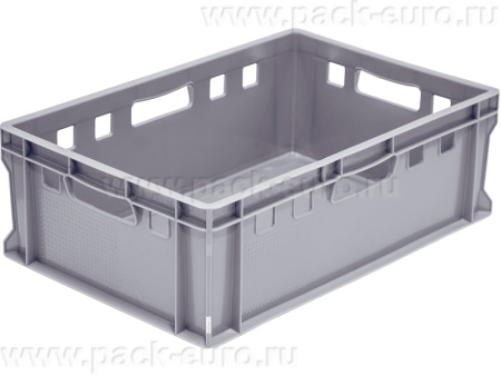 Ящик п/э мясной 600х400х200 сплошной Е2, код: 33249, арт. 207-P ВС