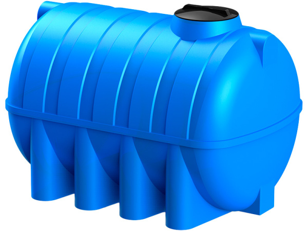 Емкость 2 500л. горизонтальная, с крышкой синий, арт. G 2500 Емкость 2 500л. горизонтальная, с крышкой синий, арт. G 2500