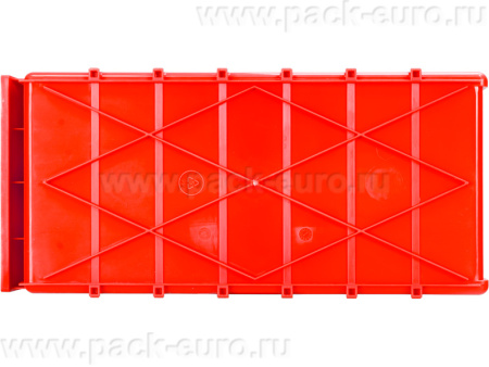 Ящик сплошной 400×185×100 мм, объем 7.4 л., арт.: 6003, красный, код: 10556, арт. 6003