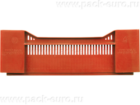 Ящик перфорированный 600×400×135, арт.: 120, объём 32.4, красный, код: 07728, арт. 120
