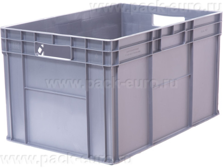 Ящик 600х400х340 стенки сплошные, дно гладкое, 2 открытые ручки, код: 32477, арт. 934.02.02.03
