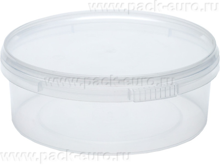 Контейнер 1л. круглый, d 170мм, с прозрачной крышкой  прозрачный, арт. КН-1- d-170 мм