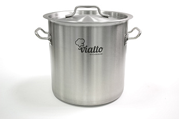 Кастрюля нерж с тройным дном 250х250 объём 12 л 101302, ( Viatto ), арт. 101302
