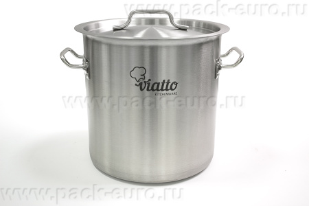 Кастрюля нерж с тройным дном 250х250 объём 12 л 101302, ( Viatto ), арт. 101302