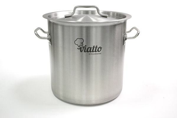 Кастрюля нерж с тройным дном 250х250 объём 12 л 101302, ( Viatto ), арт. 101302