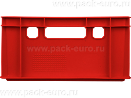 Ящик сплошной 600×400×200 мм, объем 40 л., арт.: 207, красный, код: 00384, Е2 (евроформат), арт. 207
