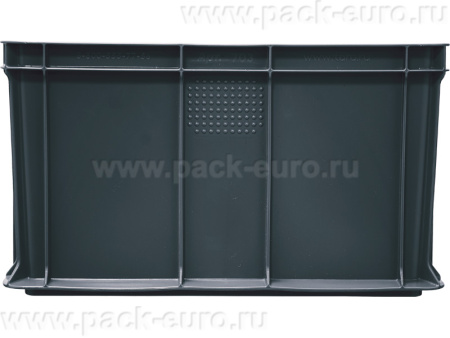 Ящик сплошной 400×300×230 мм, объем 21.6 л., арт.: 703.03.01, серый, код: 19446, арт. 703.03.01