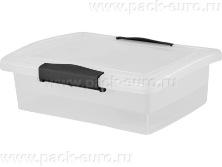 Ящик 215х160х65 1,25л. для хранения, с крышкой, на клипсах, код: 36182, арт. Keeplex Vision 1,25