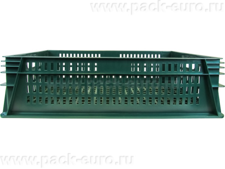 Ящик перфорированный 740×465×200, арт.: 404-200, объём 55, зелёный, код: 26205, арт. 404-200