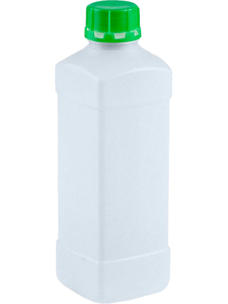 Бутыль 1л. квадратная, с пробкой неокрашенный, арт. ПБ 1-35