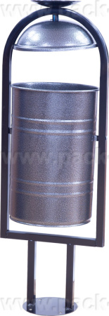 Урна металлическая с пепельницей 1050х370х300 мм серый антик, арт. УСП 30 М