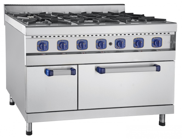 Плита газовая 6-ти горелочная ПГК-69-ЖШ с  газовой духовкой  210000801699, арт. 21000801699