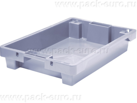 Ящик полимерный 600х400х100 сплошной с отверстиями, код: 32946, арт. 224 ВС