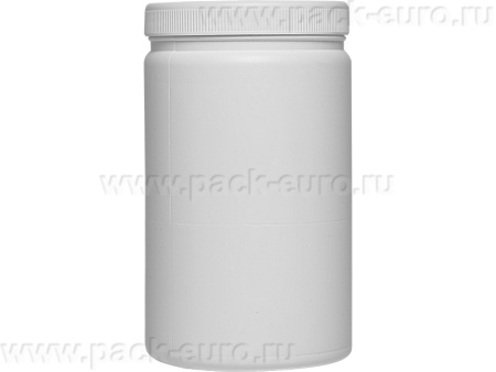 Банка п/э 1,2л. круглая, с крышкой, код: 32157, арт. БП 1,2к