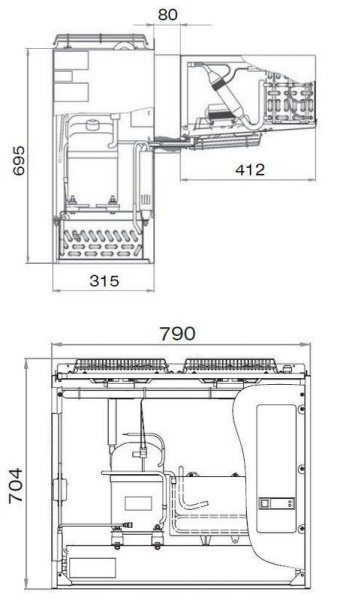 Машина холодильная моноблочная MM111 S (R404А), арт. 1111005d от компании Европактрейд