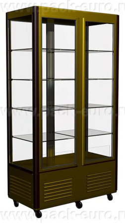 Шкаф холодильный D4 VM 800-1 (R800C Сarboma Люкс) (0109-0102 (коричн-золот) 2 дв,решетки), арт. П0000005344.340 от компании Европактрейд