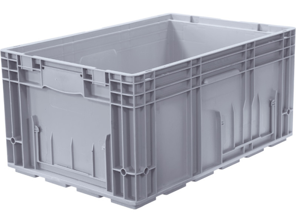 Ящик 594х396х280 мм R-KLT, объем 48, серый, код:20712, арт. 6429