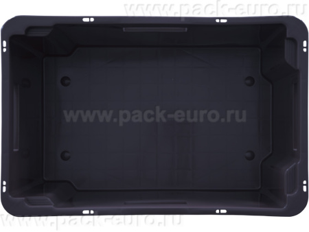 Ящик сплошной 600×400×300 мм, объем 52 л., арт.: 218-1, чёрный, код: 19564, арт. 218-1 ВС