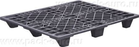 Паллет 1200х1000х130 мм ( перфорированный на 9 ножках) черный, арт. DP 1210 P (Q4), код: 15168, арт. DP 1210 P (Q4)
