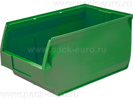 Ящик сплошной 500×310×250 мм, объем 38.75 л., арт.: 5006, зелёный, код: 12279, арт. 5006