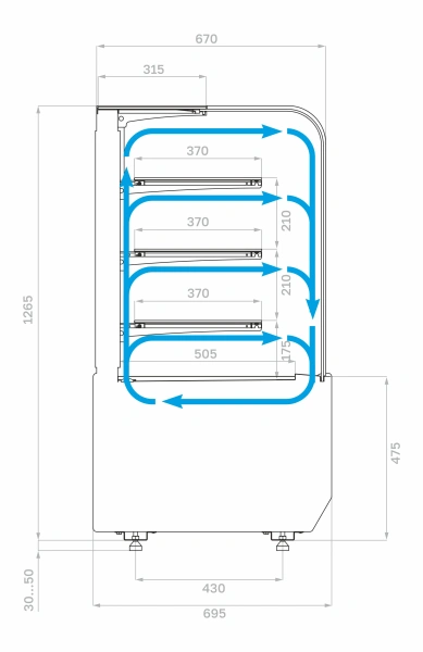 Витрина холодильная Полюс KR70 VM 0,6-2 STANDARD открытая, горка (9005-0109) от компании Европактрейд Витрина холодильная Полюс KR70 VM 0,6-2 STANDARD открытая, горка (9005-0109) от компании Европактрейд