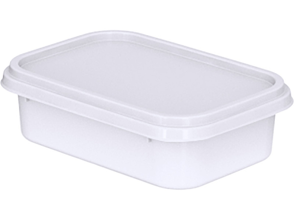 Контейнер 0,2л. прямоугольный, под запайку,с белой крышкой белый, арт. КНС2 белый Контейнер 0,2л. прямоугольный, под запайку,с белой крышкой белый, арт. КНС2 белый