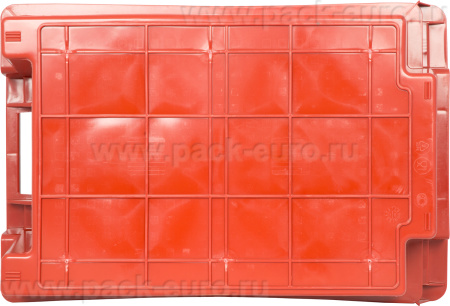Ящик сплошной 600×400×200 мм, объем 37 л., арт.: 206, красный, код: 01307, арт. 206