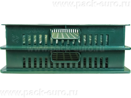 Ящик перфорированный 740×465×95, арт.: 404-095-02, объём 23, зелёный, код: 21856, арт. 404-095-02