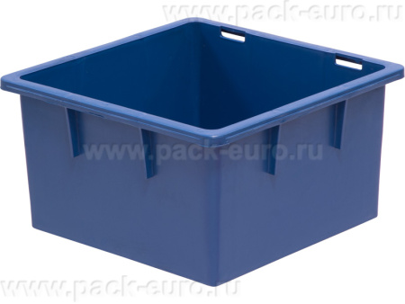 Ящик 385х385х225 без крышки, под кондит. изделия  синий, арт. 415