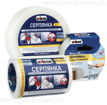 Клейкая лента Серпянка 150 мм х 20 м UNIBOB