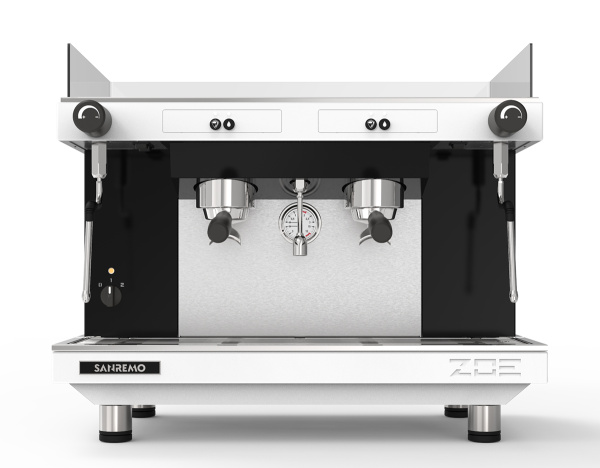 Кофемашина Sanremo Zoe SAP (полуавтомат) 2 высокие гр. бело-чёрная, арт. UZM221212006B от компании Европактрейд
