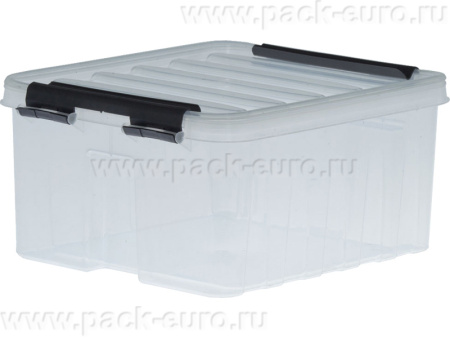 Ящик 210х170х95 мм с крышкой и клипсами прозрачный, арт. Rox Box 2