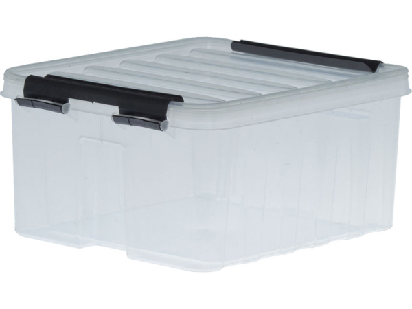Ящик 210х170х95 мм с крышкой и клипсами прозрачный, арт. Rox Box 2 Ящик 210х170х95 мм с крышкой и клипсами прозрачный, арт. Rox Box 2