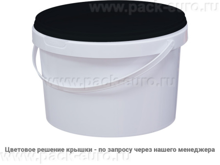 Ведро пластиковое 2.25 литра с пластиковой ручкой, арт. ВП 2,25, код: 03828, арт. ВП 2,25