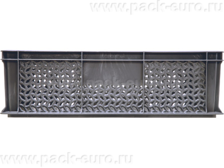 Ящик сплошной 600×400×180 мм, объем 35 л., арт.: 706.02.02 м, серый, код: 16687, арт. 706.02.02