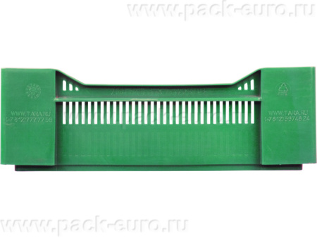 Ящик перфорированный 600×400×135, арт.: 120, объём 32.4, зелёный, код: 04240, арт. 120