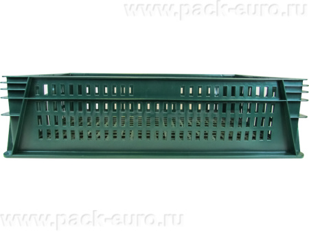 Ящик перфорированный 740×465×200, арт.: 404-200, объём 55, зелёный, код: 26205, арт. 404-200