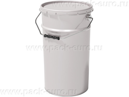 Ведро металл 7л. с крышкой-корона белый, арт. ВМк 7б 