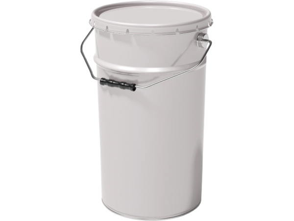 Ведро металл 7л. с крышкой-корона белый, арт. ВМк 7б 