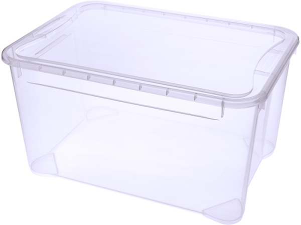 Ящик 555х390х290 46л. "Кристал"  прозрачный, арт. crystal 46 Ящик 555х390х290 46л. "Кристал"  прозрачный, арт. crystal 46