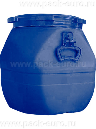 Бочка п/э 40л. квадратная, евростандарт синий, арт. БПК 40 евростандарт