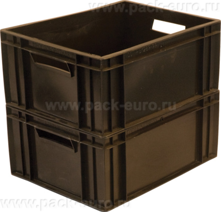 Ящик сплошной 410×300×180 мм, объем 22.14 л., арт.: 302-Б3, чёрный, код: 00412, арт. 302-Б3